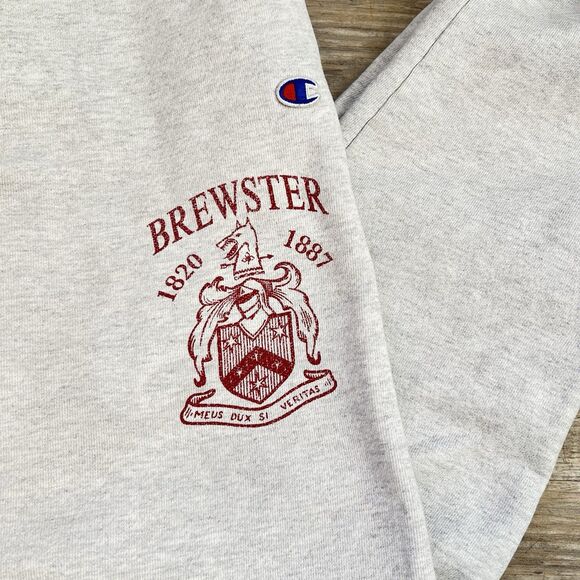 Brewster Academy Crest  Vintage Champion Reverse Weave Mens Sweatpants Medium - Picture 4 of 6